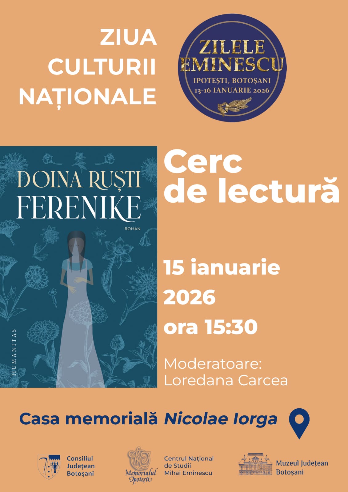 Întâlnire literară: cerc de lectură și discuții cu autoarea