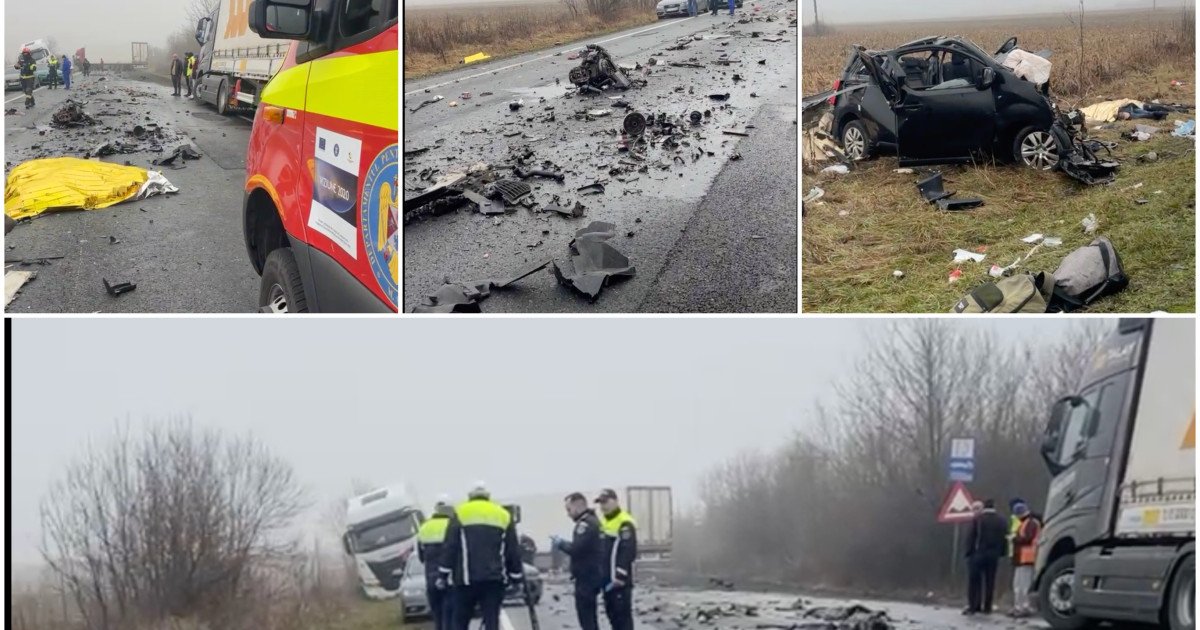 Șapte morți într-un grav accident rutier pe DN6 în Timiș Marți, un accident tragic a avut loc pe DN6, în județul Timiș, unde șapte persoane au murit, iar alte patru au fost grav rănite
