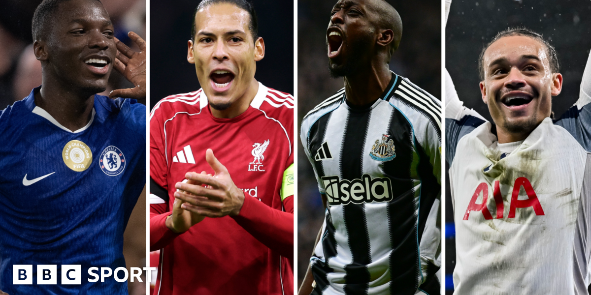 Split picture of Moises Caicedo, Virgil van Dijk, Yoane Wissa and Xavi Simons