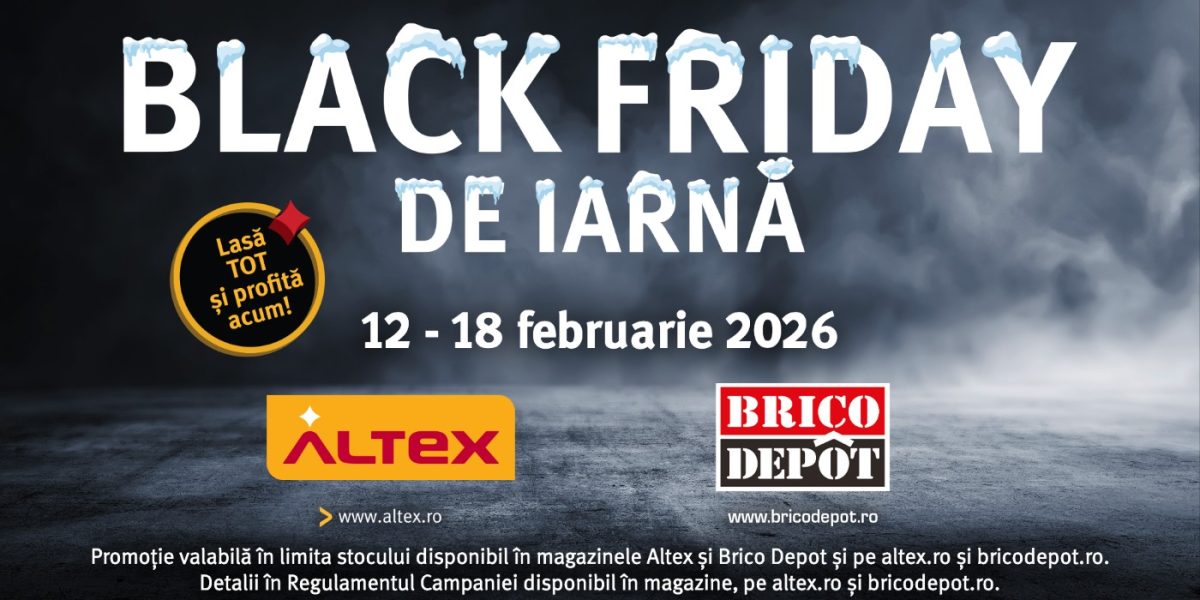 Reduceri de până la 50% de Black Friday de iarnă la Altex, Media Galaxy și Brico Depot