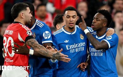 Champions League LIVE: Real Madrid beat Benfica in match halted for alleged racist abuse