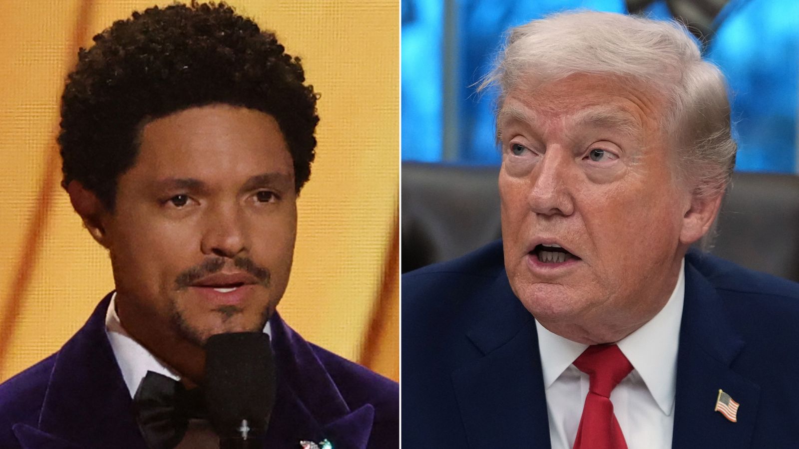 Donald Trump amenință cu acțiuni legale după o glumă la Grammy Awards Într-o seară dedicată muzicii, Grammy Awards s-au transformat într-un scenariu de dispute politice, atunci când comediantul Trevor Noah a făcut o aluzie controversată la președintele Donald Trump și la legătura acestuia cu Jeffrey Epstein