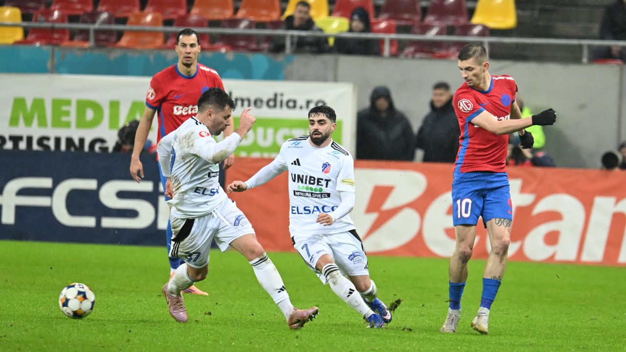 FCSB învinge FC Botoșani cu 2-1, Olaru aduce avantajul echipei.