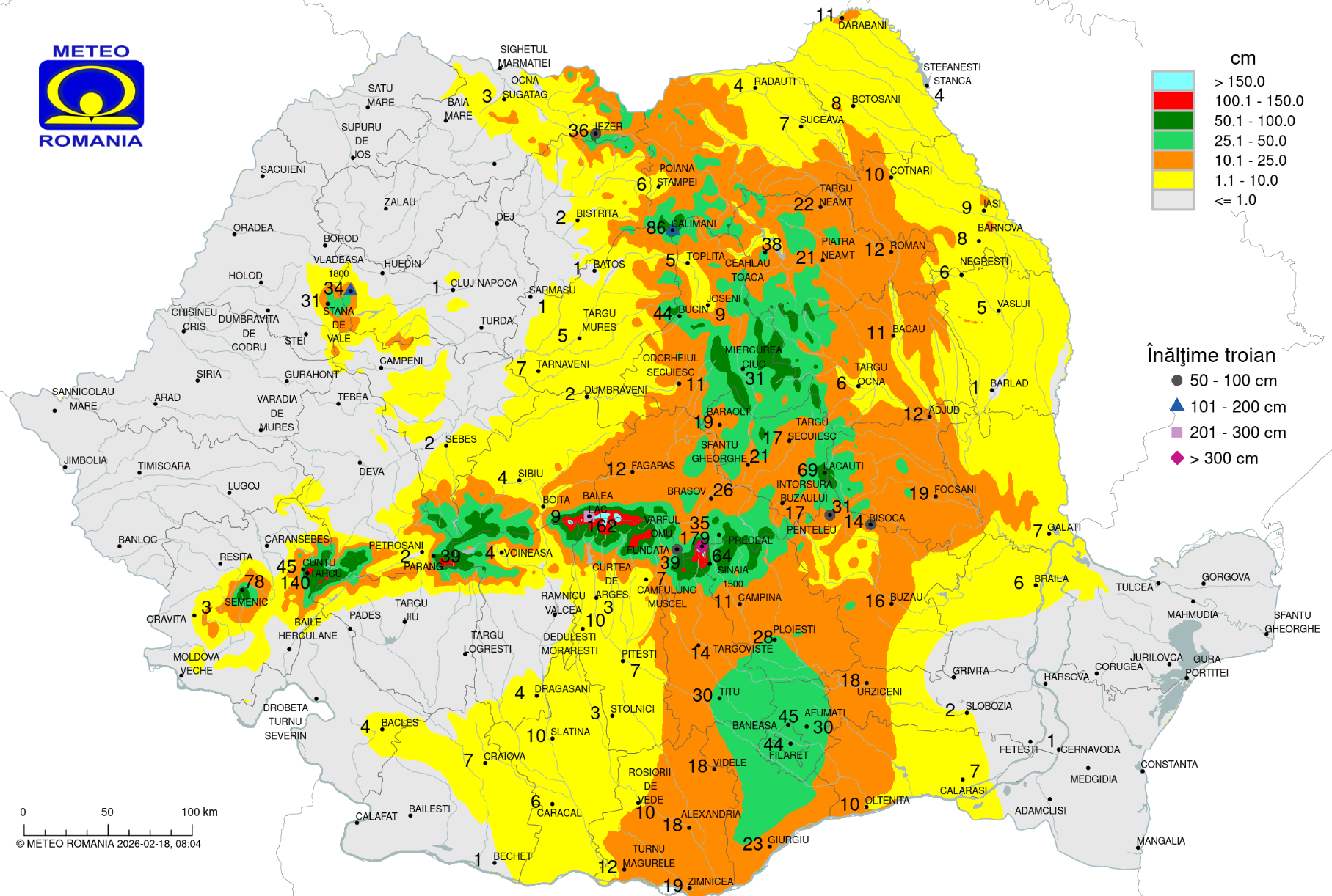Ninsorile din noaptea de marți spre miercuri acoperă țara într-un strat consistent de zăpadă Ninsorile abundente din noaptea de marți spre miercuri au lăsat în urmă un peisaj hibernal în mare parte a României