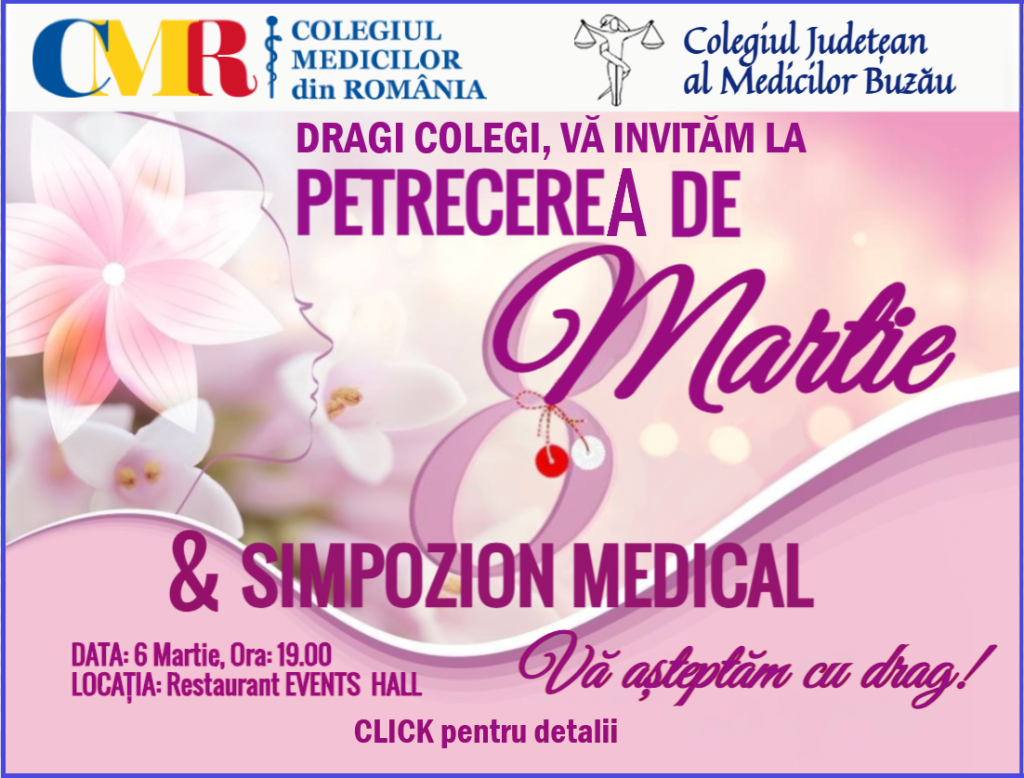 Medicii buzoieni sărbătoresc ziua femeii cu un eveniment special, înainte de termenul-limită pentru înscrieri Pentru medicii din Județul Buzău, 8 martie nu este doar o zi calendaristică, ci o ocazie de a celebra, alături de colegi și de familie, curajul, dăruirea și forța femeilor din lumea medicală