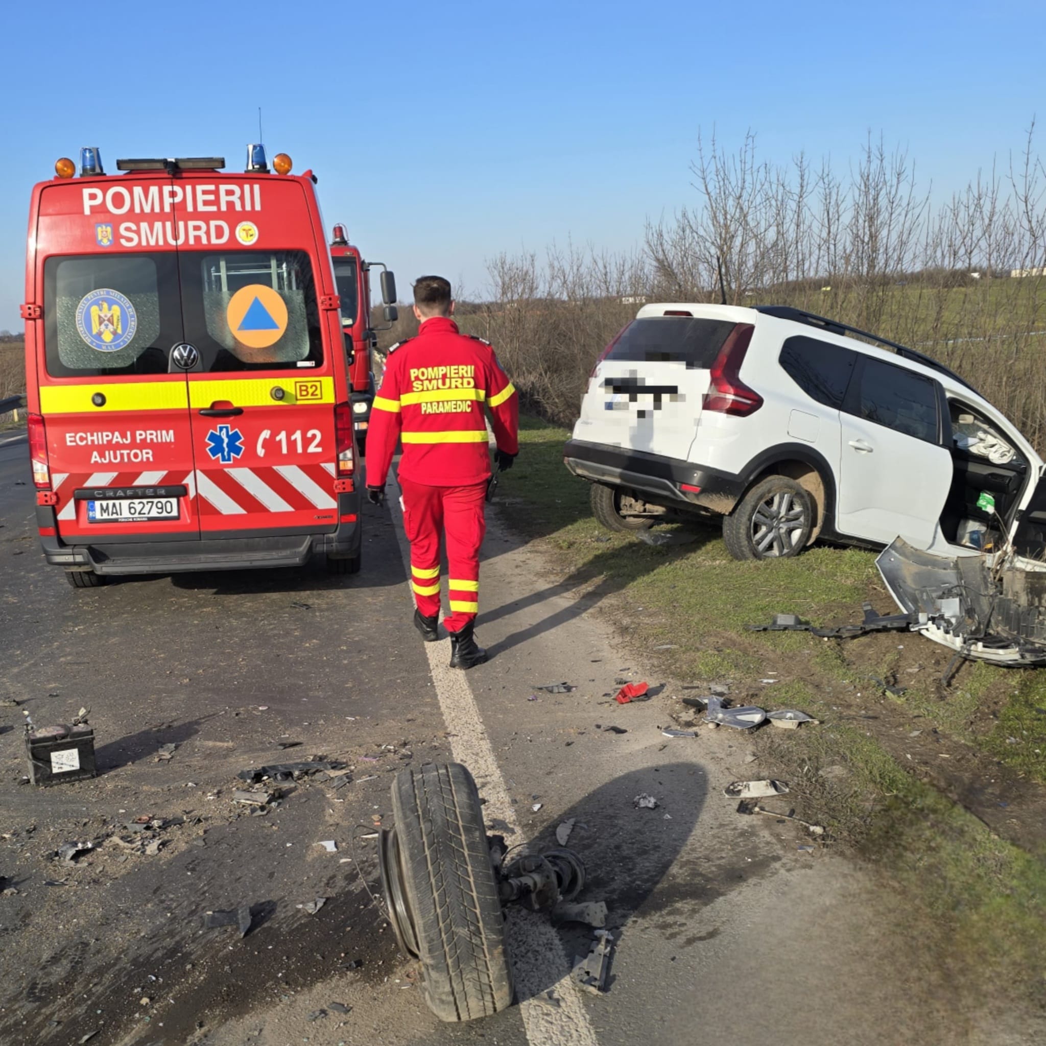 Accident pe DN 6 în Giurgiu: un mort și o persoană rănită