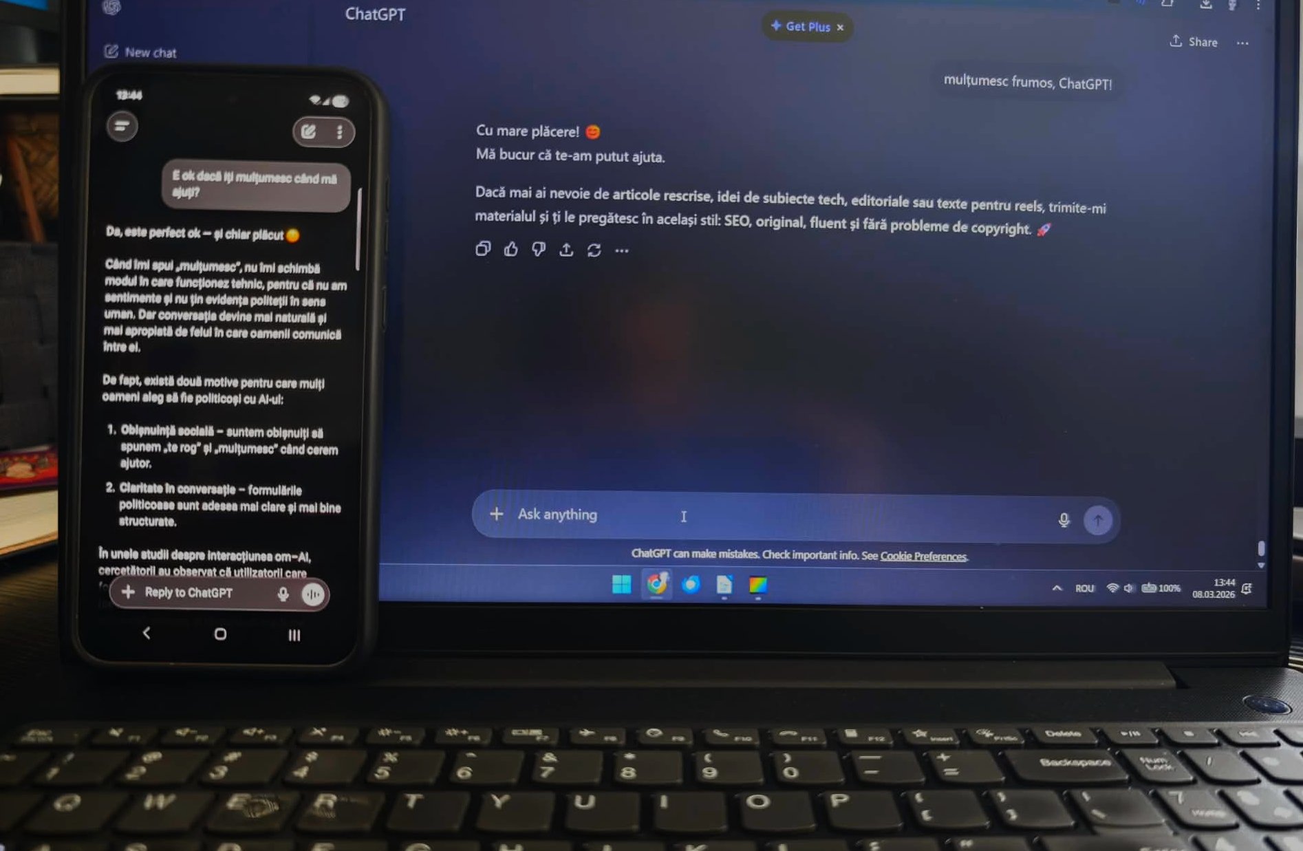 Studiu: Valează să folosești „te rog” și „mulțumesc” în conversațiile cu AI?