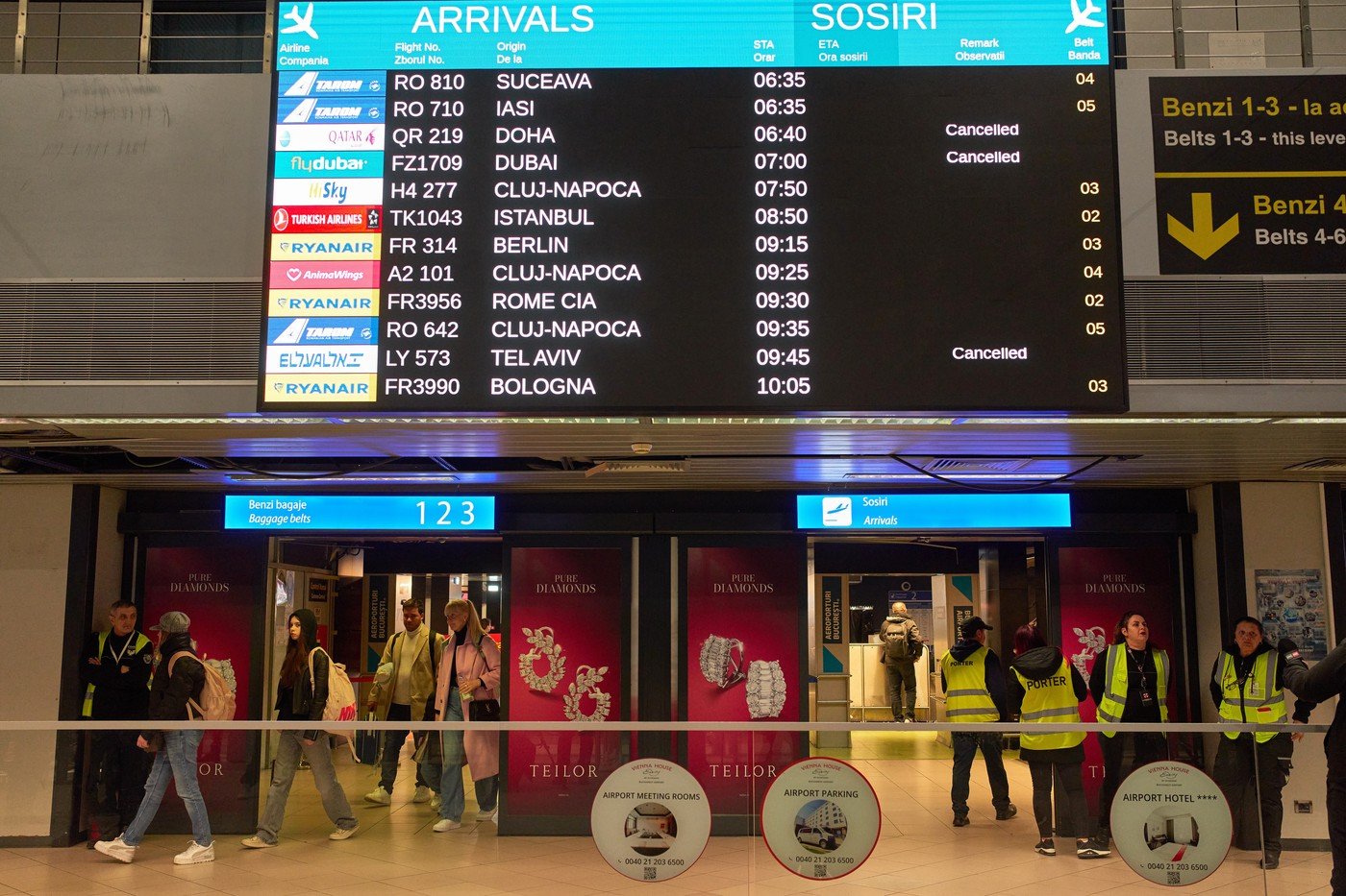 Aeroportul Henri Coandă anulează 28 de zboruri din cauza conflictului din Orientul Mijlociu.