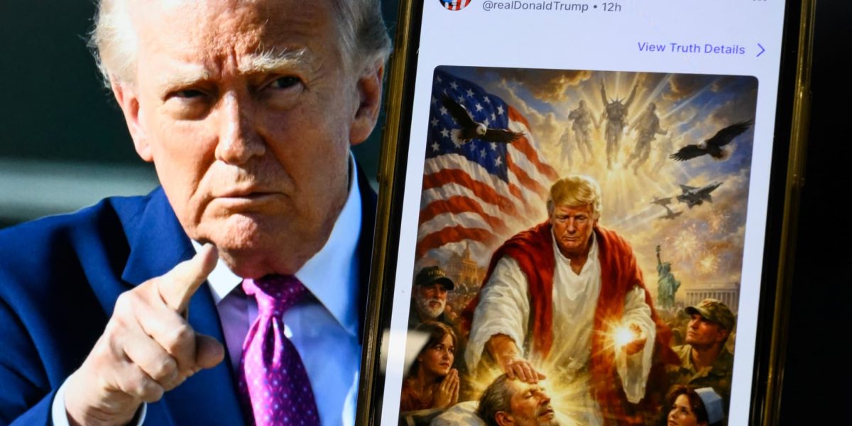 Trump, poza cu Iisus: Scandal uriaș pe rețelele sociale