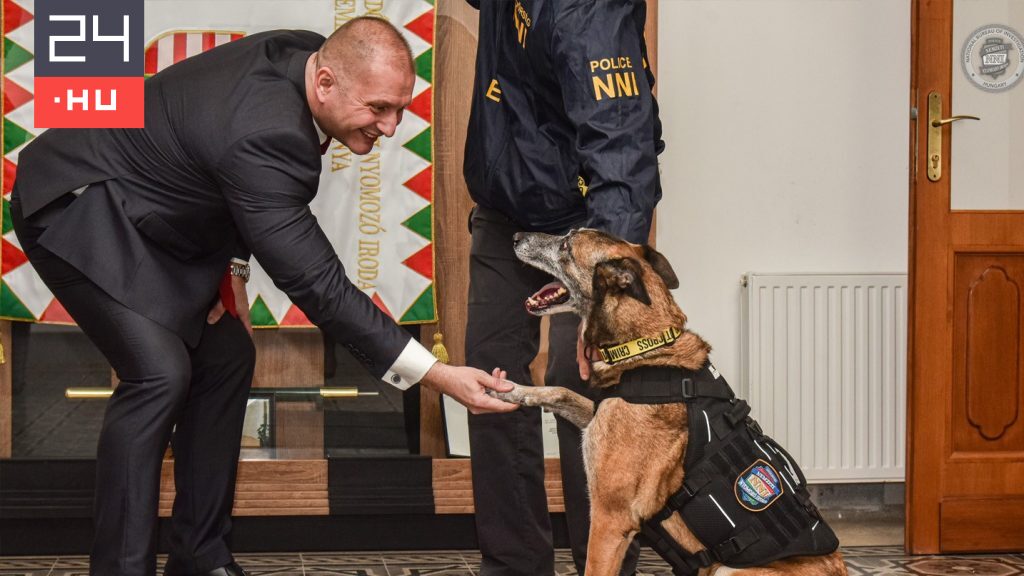Poliția Ungară, gest emoționant! S-a pensionat un câine antidrog