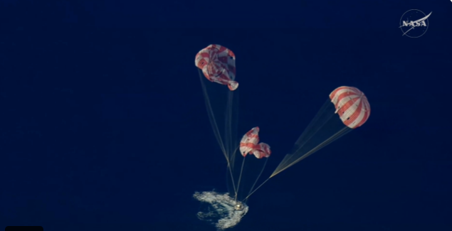 Orion, revenire spectaculoasă: Capsula a aterizat pe Pământ după 10 zile în spațiu