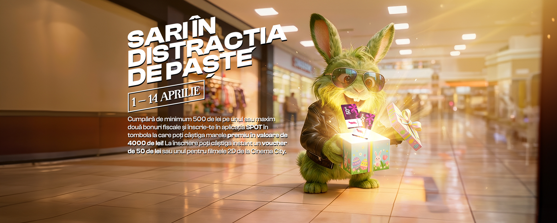 Shopping City Târgu Jiu a anunțat programul special de funcționare pentru perioada sărbătorilor de Paște, împreună cu o serie de activități interactive și concursuri menite să implicitează vizitatorii în atmosfera festivă