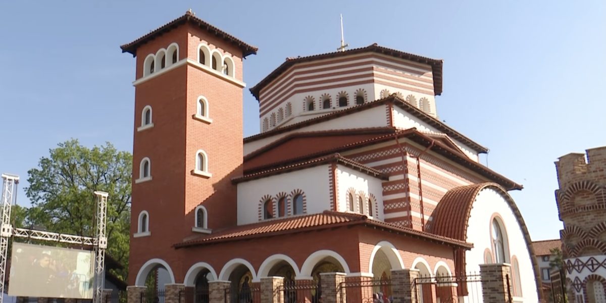 Capul Sfântului Gheorghe, adus din Sfântul Munte la Mănăstirea Pantocrator din Teleorman