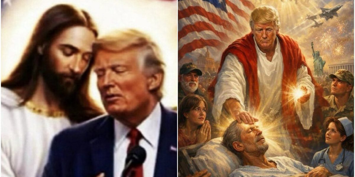 Donald Trump, din nou controversat: Imagine AI cu „Hristos”