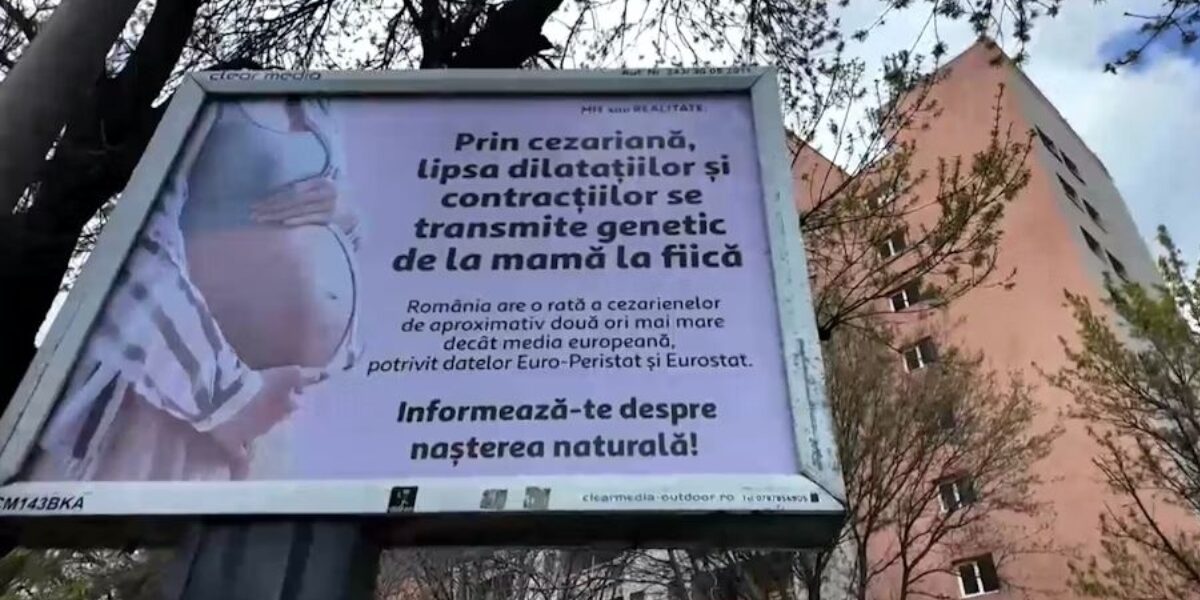 București: Cine ascunde spatele afișelor anti-cezariană