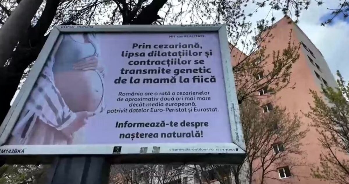 București: Cine ascunde spatele afișelor anti-cezariană