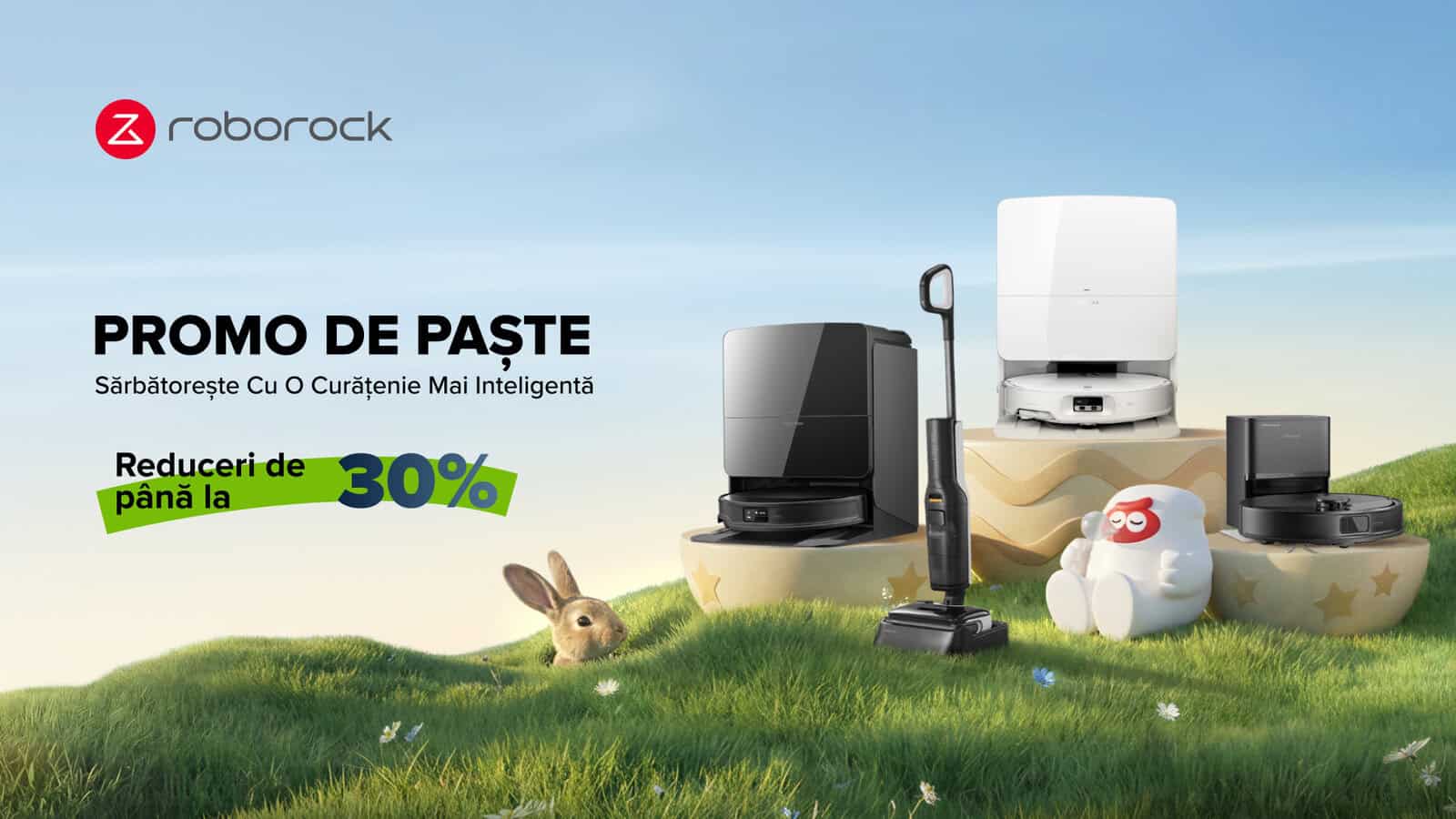 Roborock lansează reduceri de Paște în cele mai mari magazine din România Campaniile promoționale de Paște sunt în plină desfășurare în retailul românesc, iar despre reduceri nu se pot omite firmele din domeniul electrocasnicelor inteligente