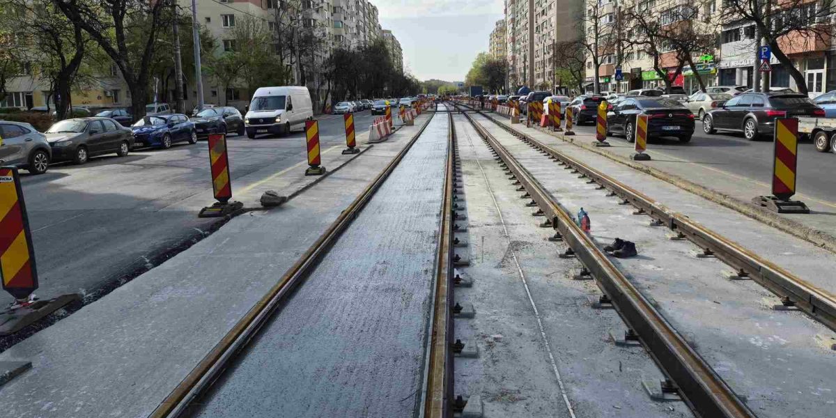 Lucrările la tramvaie, pe Bulevardele Chișinău și Basarabia, spre final