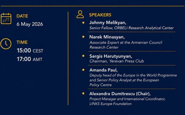 Armenia, între summit istoric și alegeri cruciale: Webinar LINKS Europe