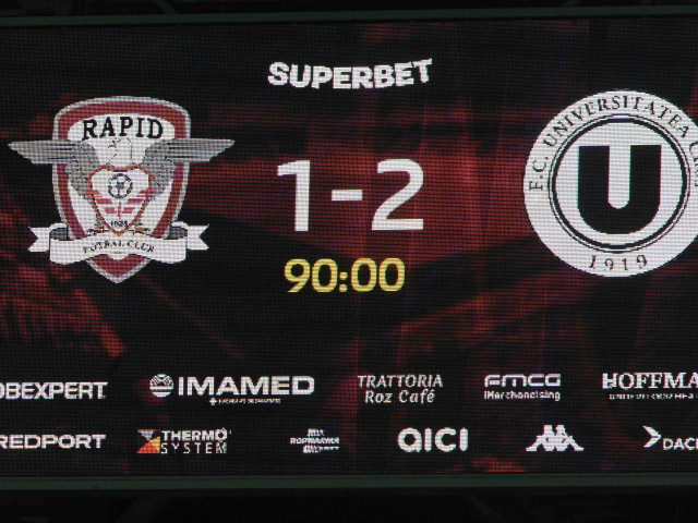 Rapid scufundare după înfrângere acasă cu U Cluj