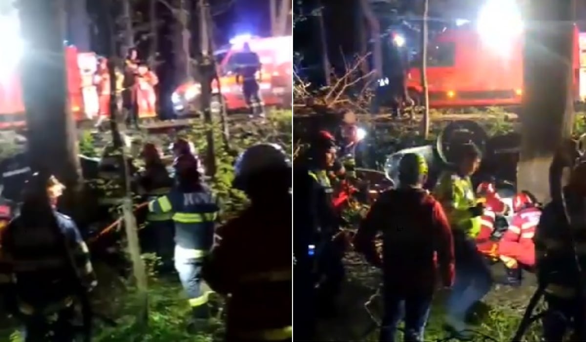 Accident teribil de Paște, în Snagov: Doi tineri au murit zdrobiți de un copac