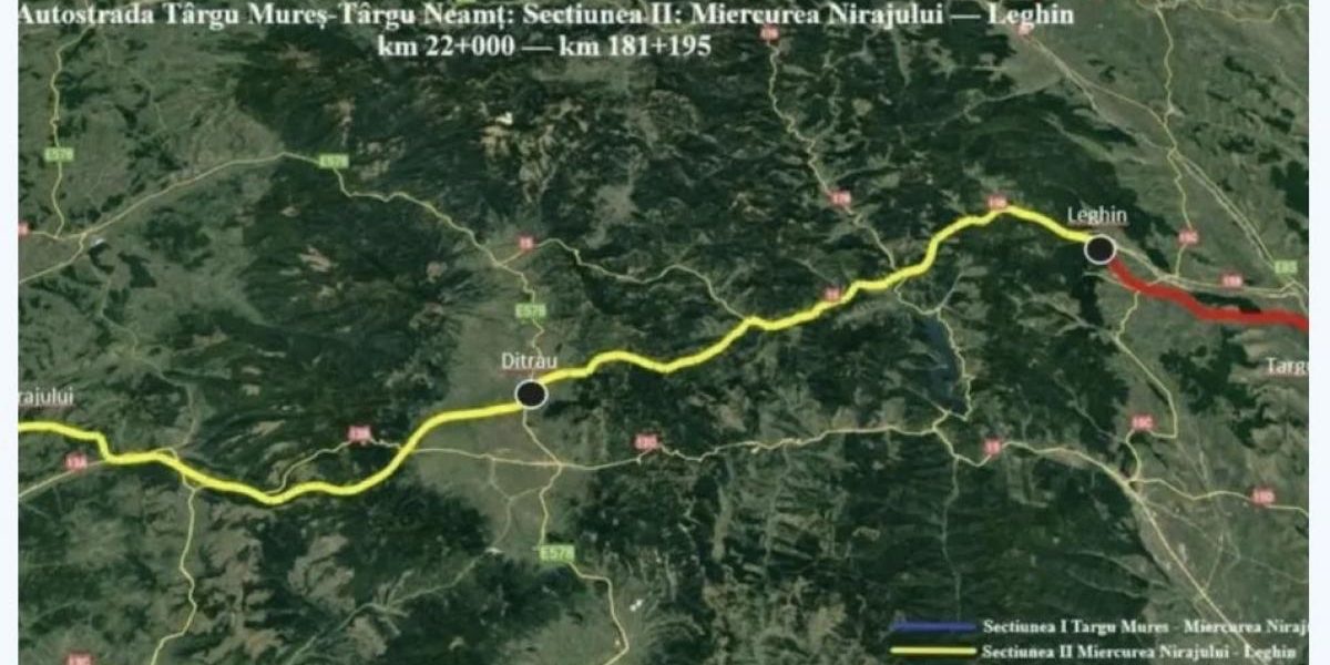 Autostrada A8: Licitație uriașă pentru lotul Miercurea Nirajului-Sărățen. Cât costă