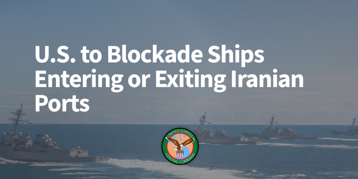 Armata SUA blochează porturile IRANULUI chiar de luni