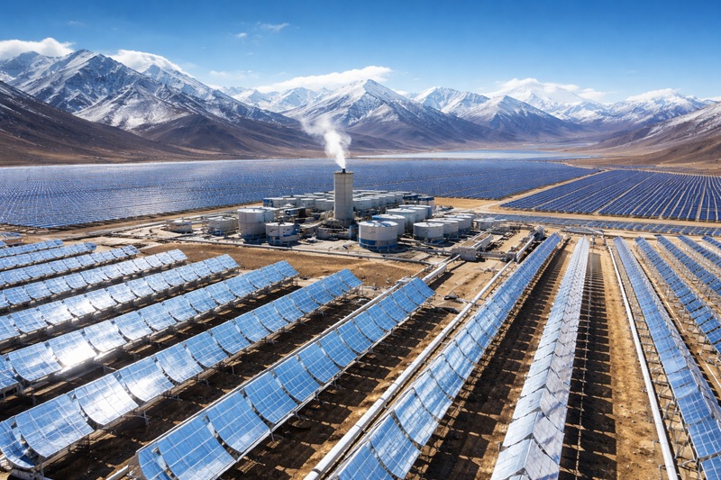 China ridică o mega-centrală solară la altitudine record în Tibet