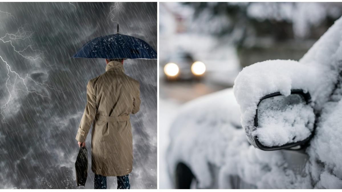 Administrația Națională de Meteorologie (ANM) a emis miercuri dimineața o informare de vreme rea care cuprinde aproape întreg teritoriul României