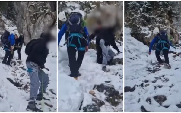 Doi turiști, salvați de pe munte: „Am stat culcați pe burtă o oră!”