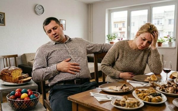 Te-ai îndopat de Paște? Ce semnale îți dă corpul și când mergi la medic