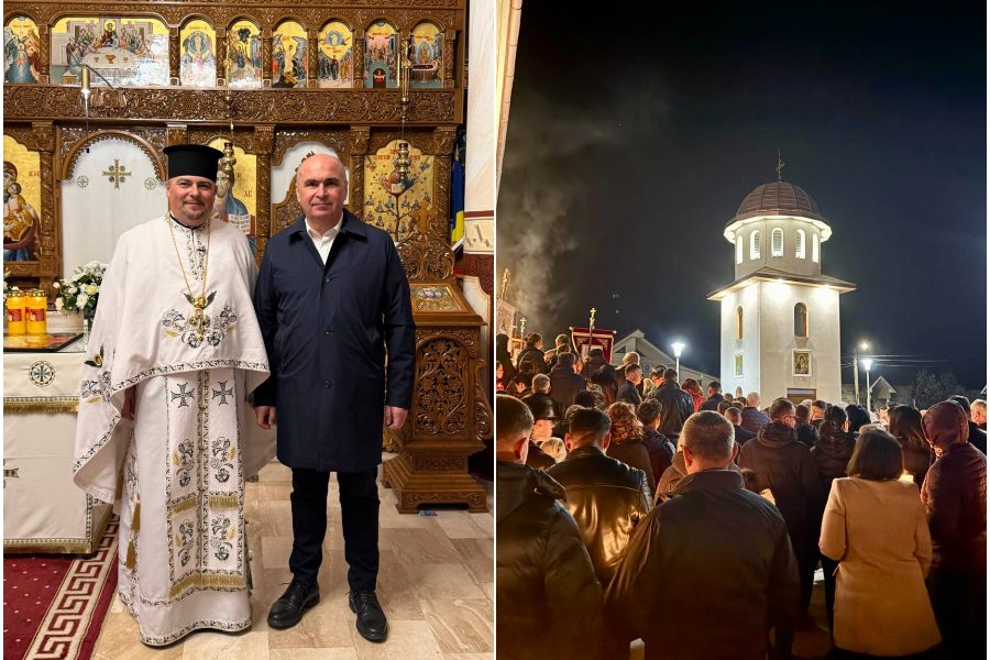 Bolojan, la Înviere în Bihor: Premierul a mers la biserica din Sânmartin