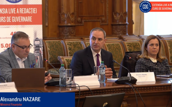 Deficit bugetar sub 1% din PIB, anunțat de ministrul Finanțelor la CDG