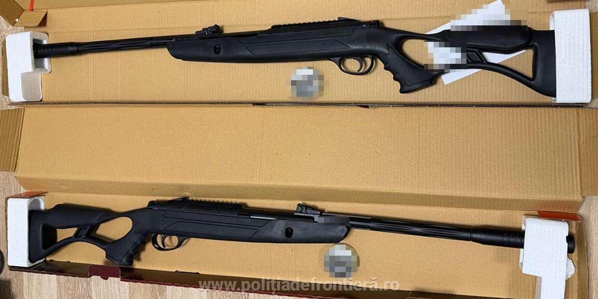 Arme cu aer și 400 de proiectile, depistate la Aeroportul Cluj-Napoca