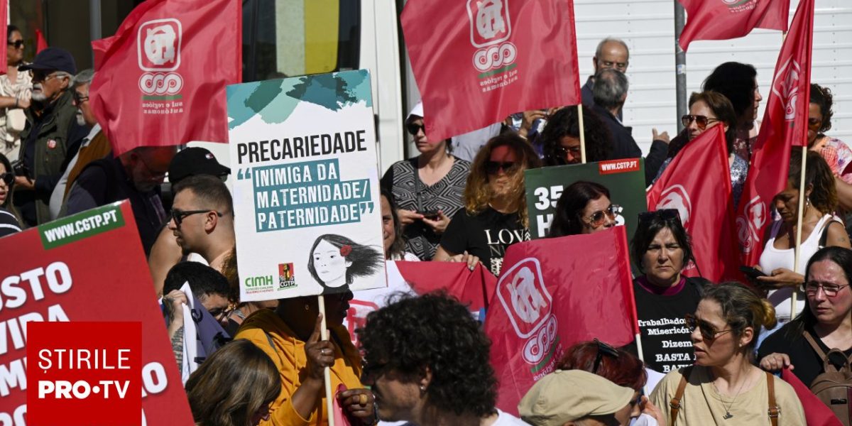 Zeci de mii de oameni, la Lisabona, contra reformelor muncii