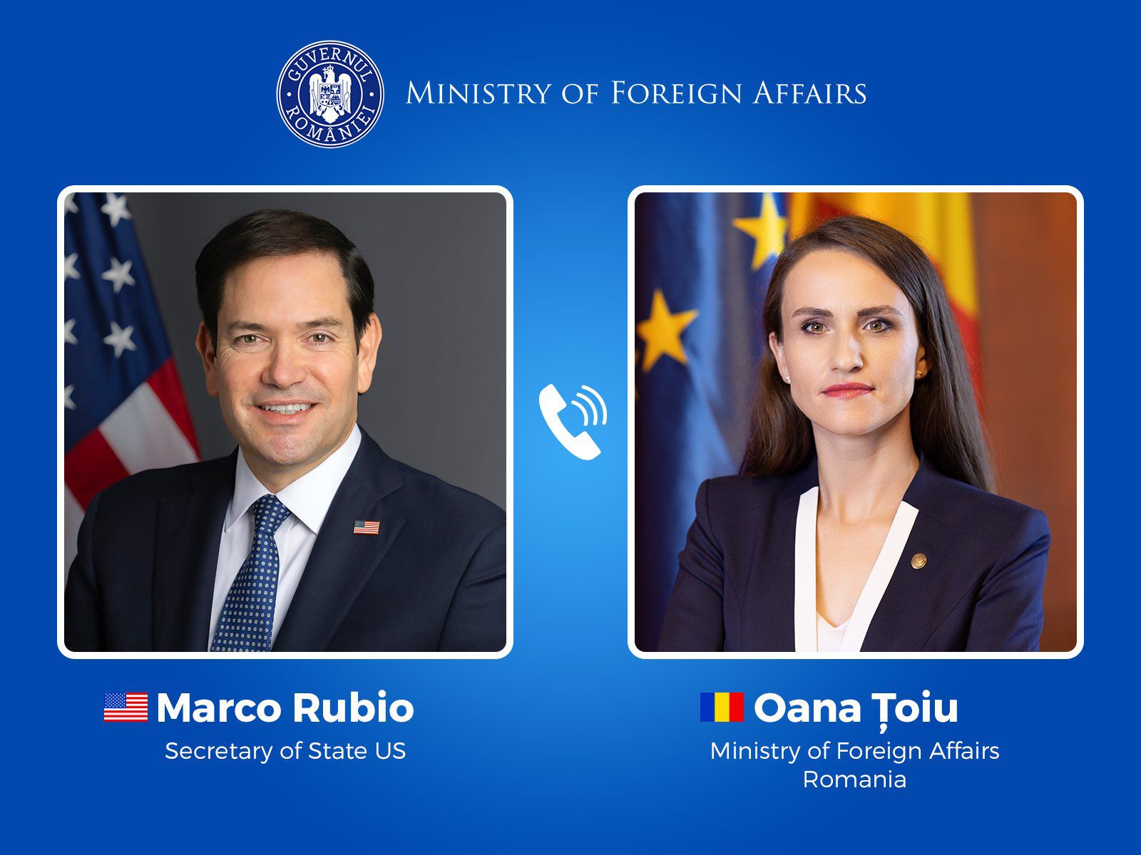 Oana Țoiu și senatorul Marco Rubio, discuții despre securitate și economie