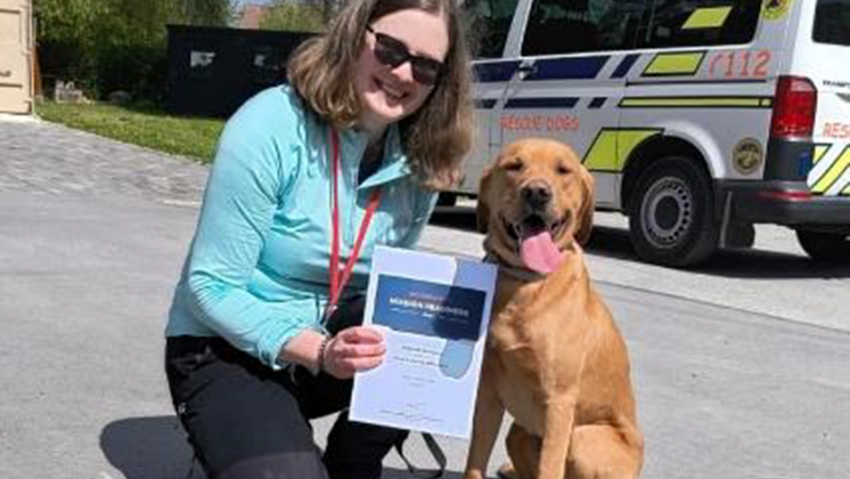 Tobi, câinele certificat pentru misiuni de salvare: România are un erou canin