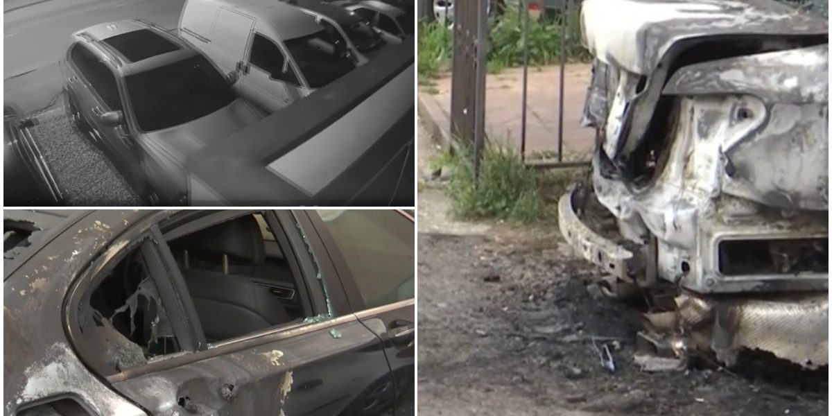 Incendiere lângă o instalație de gaz la Făgăraș: Un bărbat a dat foc unei mașini