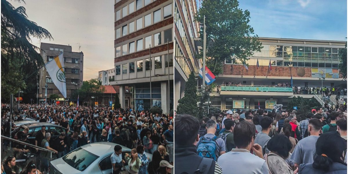 Șofer, înfricoșător la Belgrad: A intrat cu mașina în protestatari