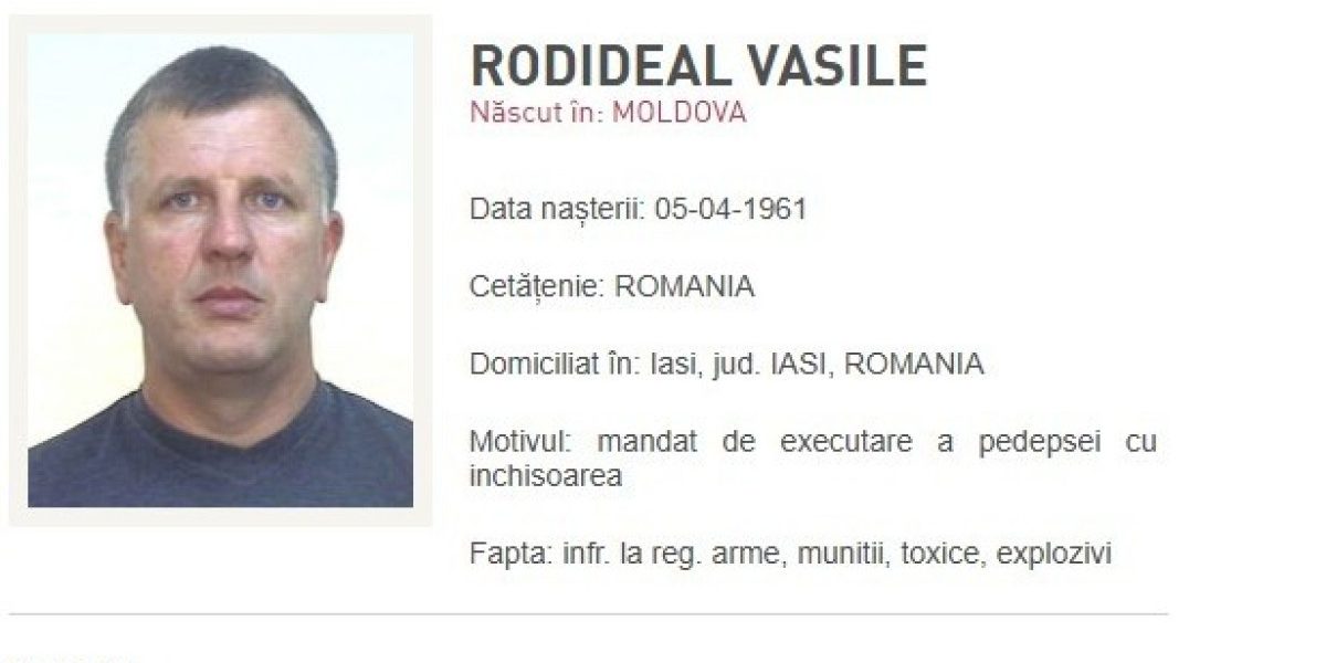 Rusia predă României pe Vasile Rodideal, fugarul din lista Most Wanted