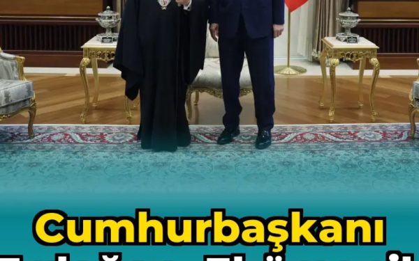 Erdoğan l-a primit pe Patriarhul Ecumenic Bartolomeu.