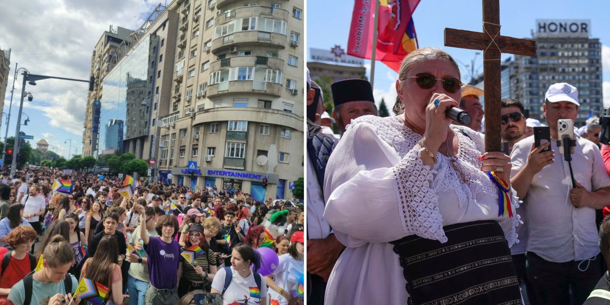 București: Marș LGBT și contra-protest Șoșoacă pe străzile Capitalei