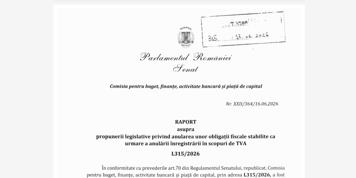 Amnitie fiscală: Patroni scutiți de TVA din urmă, proiect modificat în Parlament