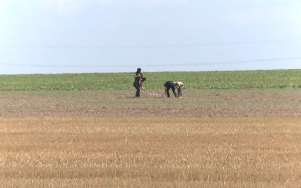Buzău: Imagini terifiante de la prăbușirea dronei doborâte de F-16