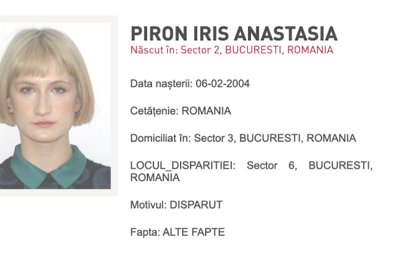 București: Tânăra de 22 de ani dispărută, emis Ro-Alert