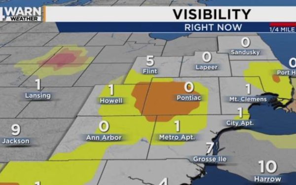 Ceață densă blochează drumurile în Sud-Estul Michigan