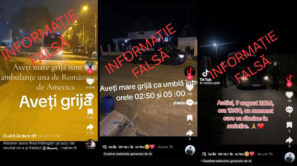 Ambulanța neagră, fake news! MAI dezminte zvonurile de pe TikTok