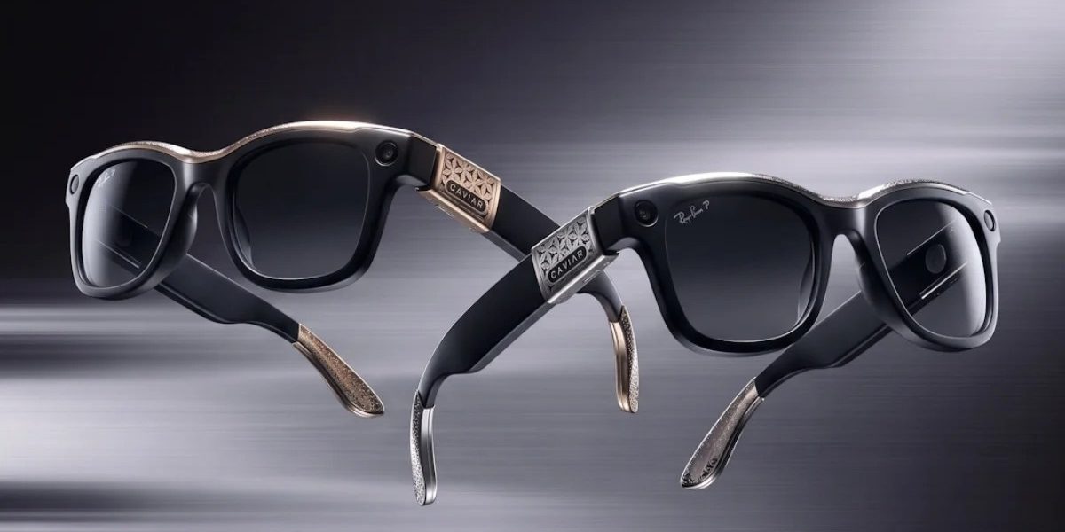 Ray-Ban de lux: Ochelari inteligenți cu AUR și piele de crocodil