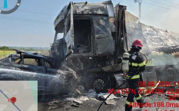 Tragedie pe șosea: Accident mortal cu TIR-ul, mașini în flăcări