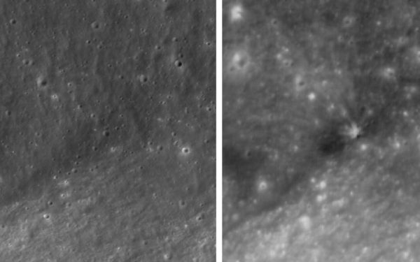 Luna, lovită de SpaceX: Noul crater, în imagini uimitoare